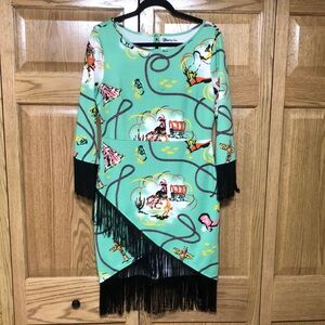 Wrangler Western cowgirl fringe dress